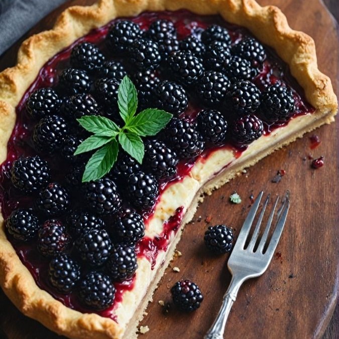 Пирог с чёрной смородиной и розмарином