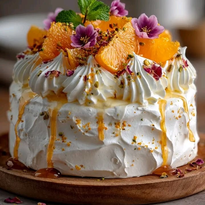 Медовый торт с маскарпоне и лимоном